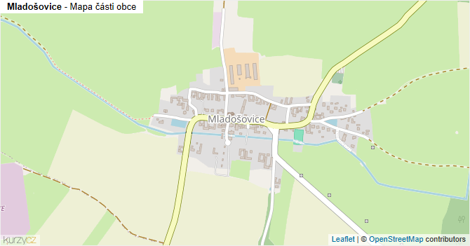 Mladošovice - mapa části obce