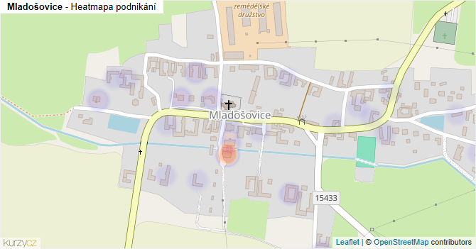Mladošovice - mapa podnikání