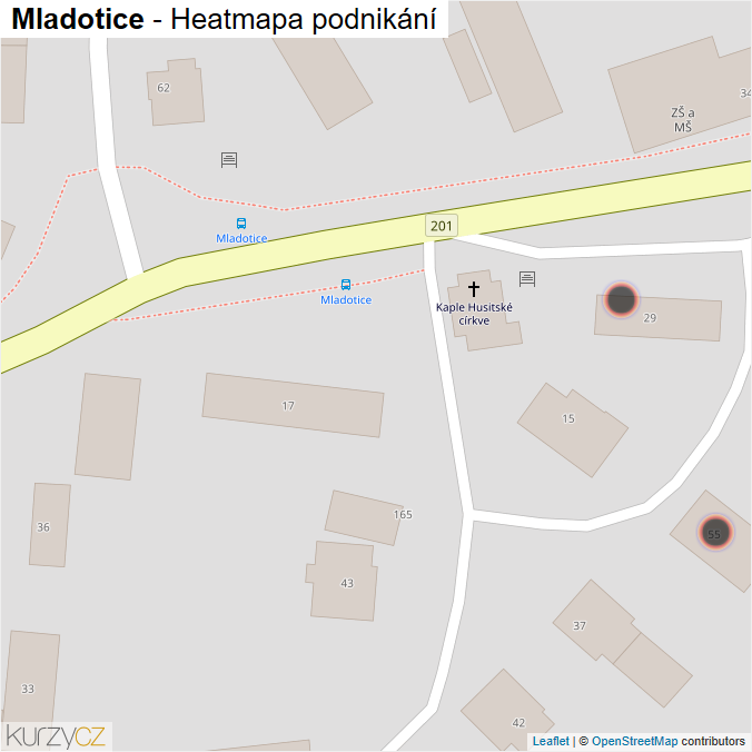 Mapa Mladotice - Firmy v obci.