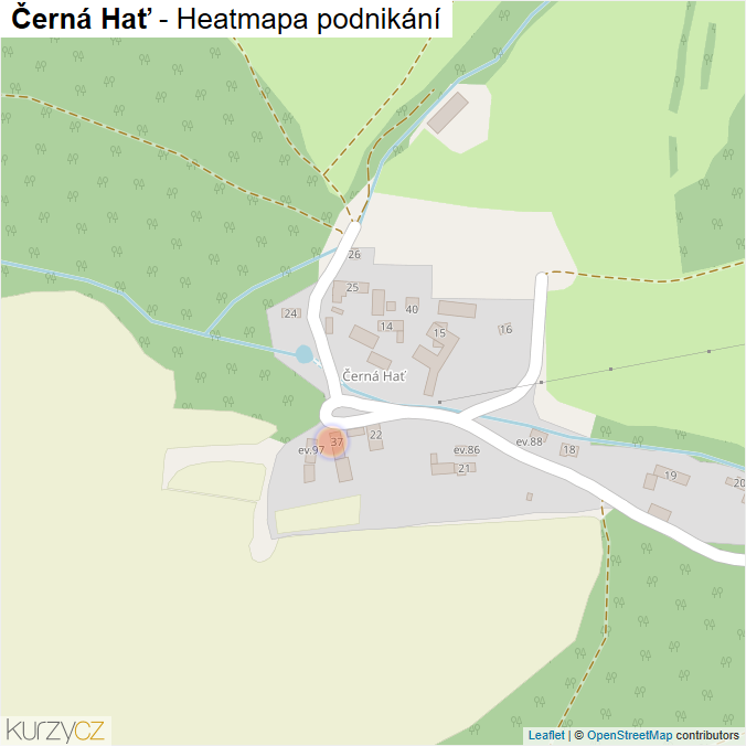 Mapa Černá Hať - Firmy v části obce.