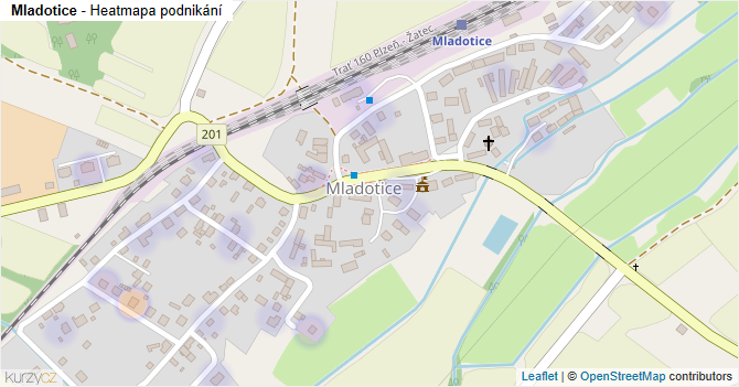 Mladotice - mapa podnikání
