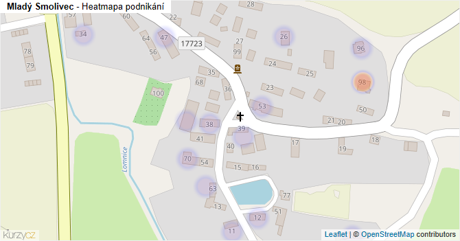 Mladý Smolivec - mapa podnikání
