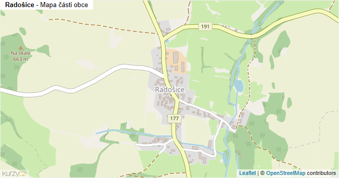 Radošice - mapa části obce
