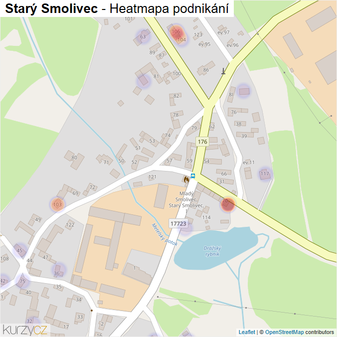 Mapa Starý Smolivec - Firmy v části obce.