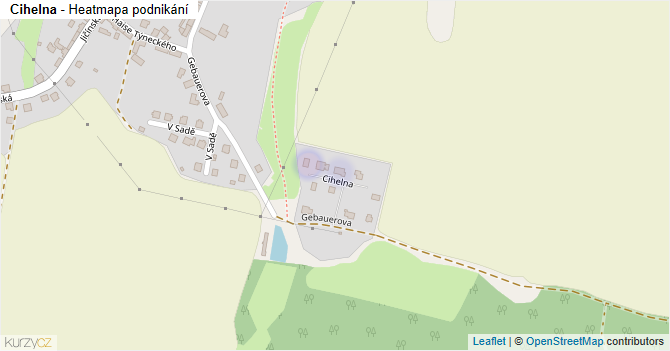 Cihelna - mapa podnikání