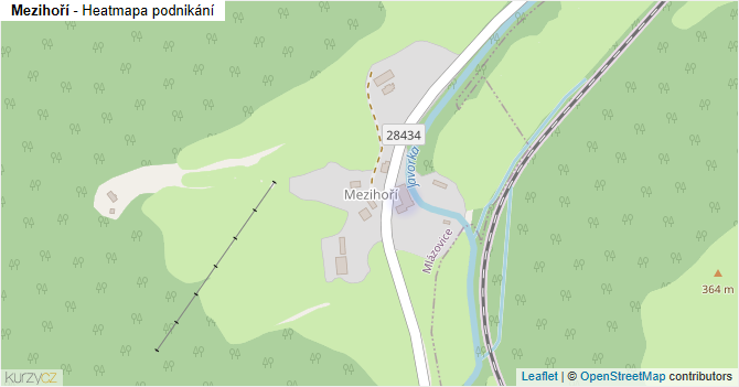 Mezihoří - mapa podnikání