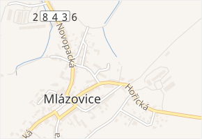 Na Ohrádce v obci Mlázovice - mapa ulice