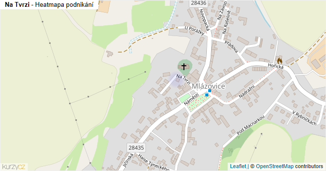 Na Tvrzi - mapa podnikání