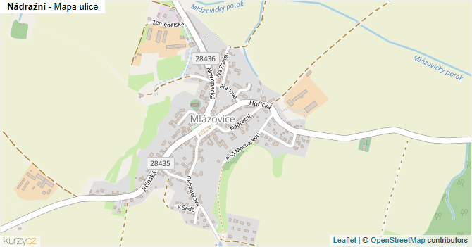 Nádražní - mapa ulice