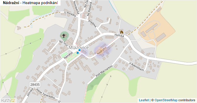 Nádražní - mapa podnikání