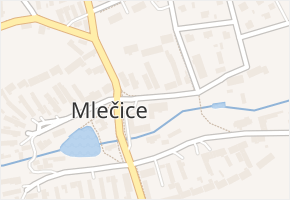 Mlečice v obci Mlečice - mapa části obce