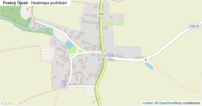 Prašný Újezd - mapa podnikání