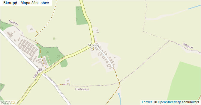 Skoupý - mapa části obce