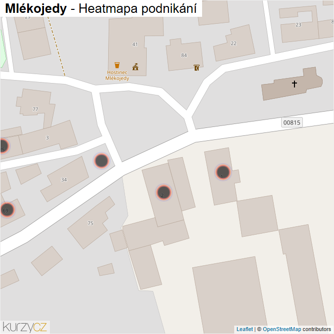 Mapa Mlékojedy - Firmy v obci.