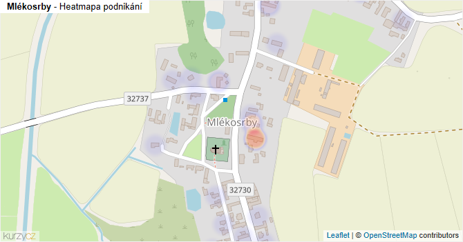 Mlékosrby - mapa podnikání