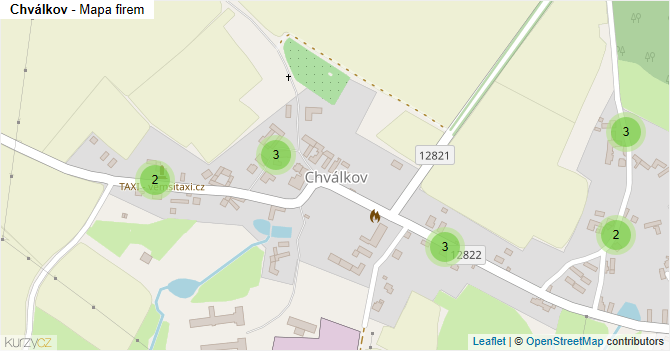 Chválkov - mapa firem
