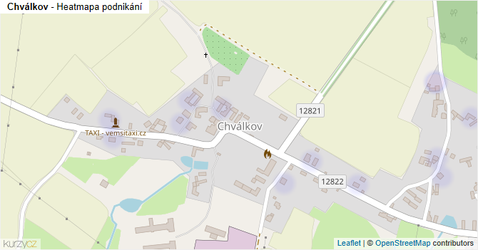Chválkov - mapa podnikání