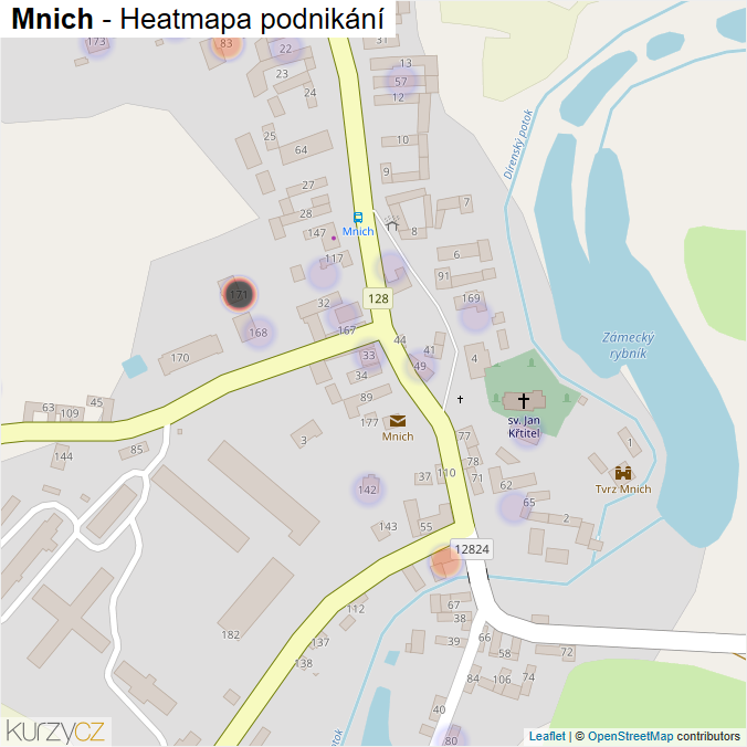 Mapa Mnich - Firmy v části obce.