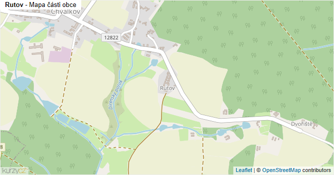 Rutov - mapa části obce