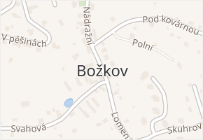 Božkov v obci Mnichovice - mapa části obce