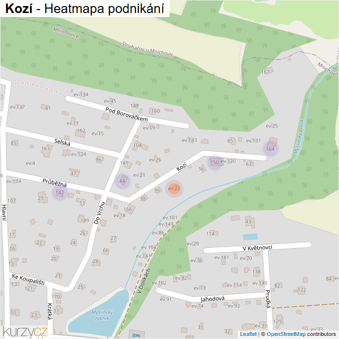 Mapa Kozí - Firmy v ulici.