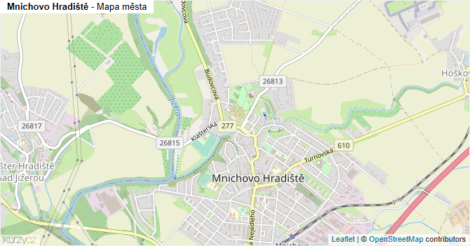 Mnichovo Hradiště - mapa města