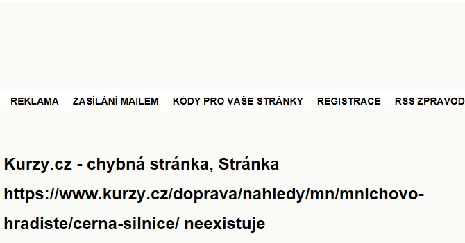 Černá silnice - mapa ulice