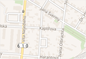 Kaplířova v obci Mnichovo Hradiště - mapa ulice