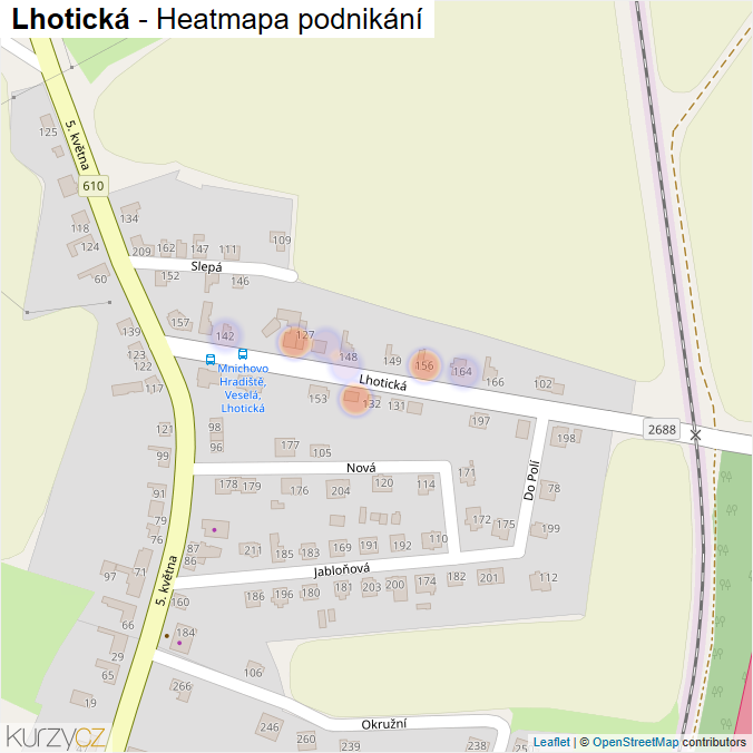 Mapa Lhotická - Firmy v ulici.