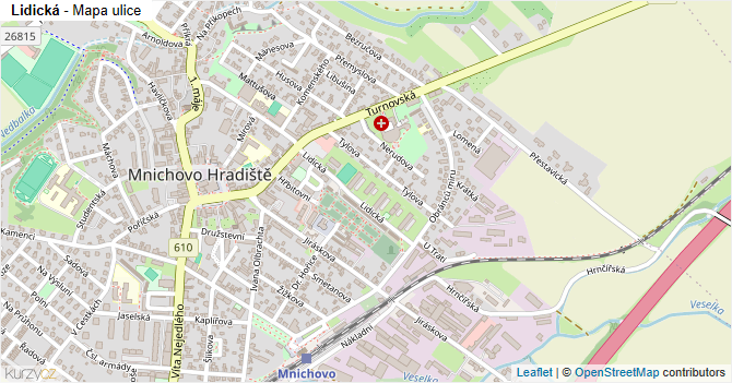 Lidická - mapa ulice