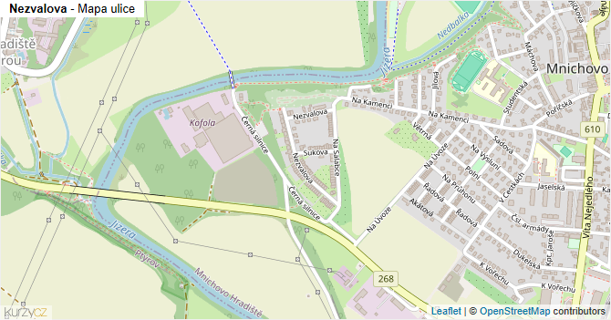 Nezvalova - mapa ulice