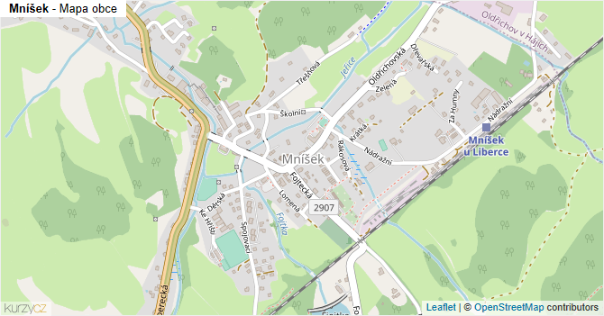 Mníšek - mapa obce