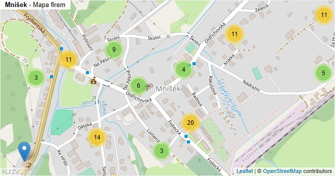 Mníšek - mapa firem