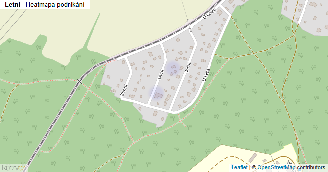 Letní - mapa podnikání