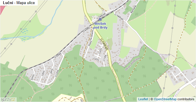 Luční - mapa ulice