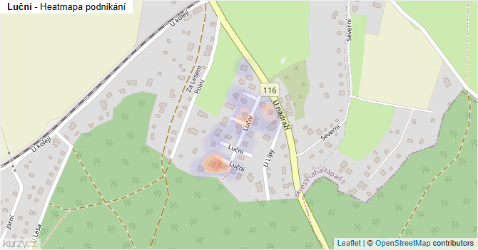 Luční - mapa podnikání