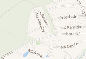 Na Kvíkalce v obci Mníšek pod Brdy - mapa ulice