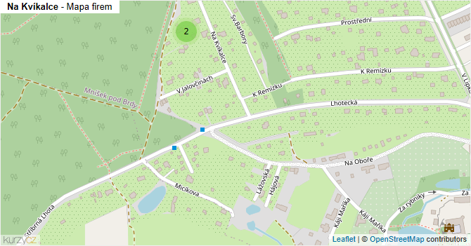 Na Kvíkalce - mapa firem