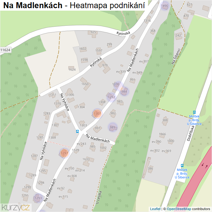 Mapa Na Madlenkách - Firmy v ulici.