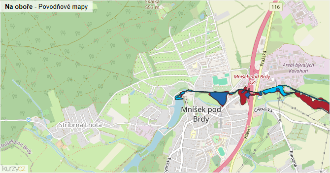 Na oboře - záplavové mapy stoleté vody