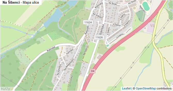 Na Šibenci - mapa ulice