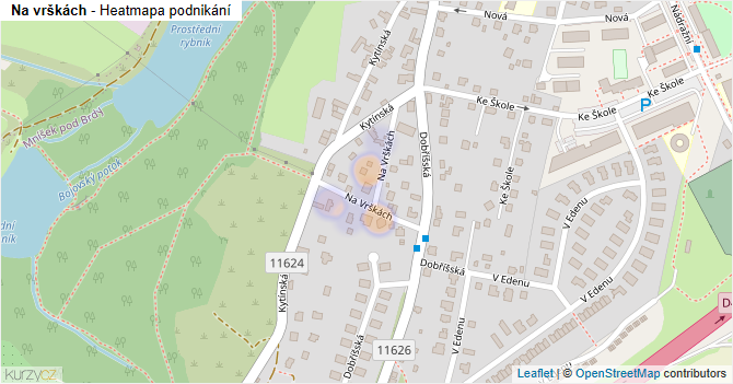 Na vrškách - mapa podnikání