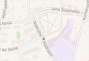 Nádražní v obci Mníšek pod Brdy - mapa ulice