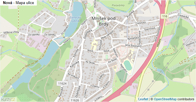 Nová - mapa ulice