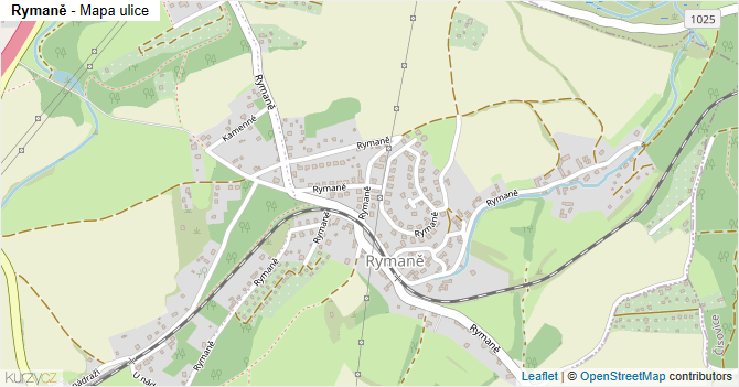 Rymaně - mapa ulice