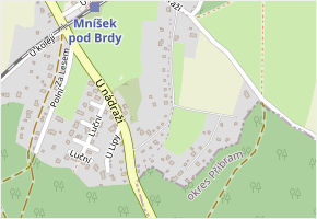 Severní v obci Mníšek pod Brdy - mapa ulice