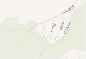 Zimní v obci Mníšek pod Brdy - mapa ulice