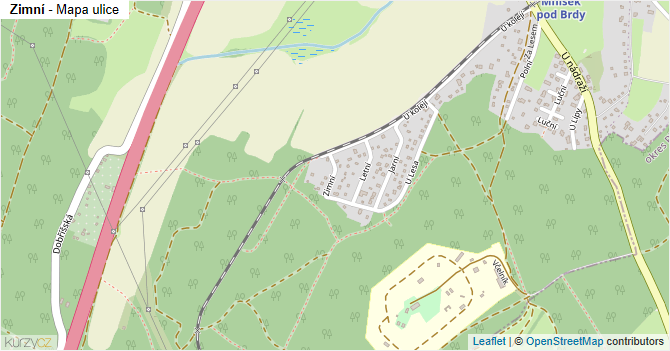 Zimní - mapa ulice