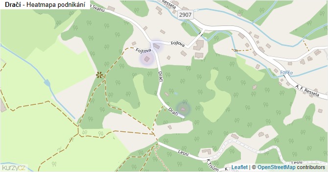 Dračí - mapa podnikání