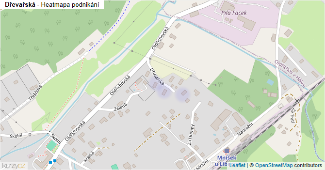 Dřevařská - mapa podnikání